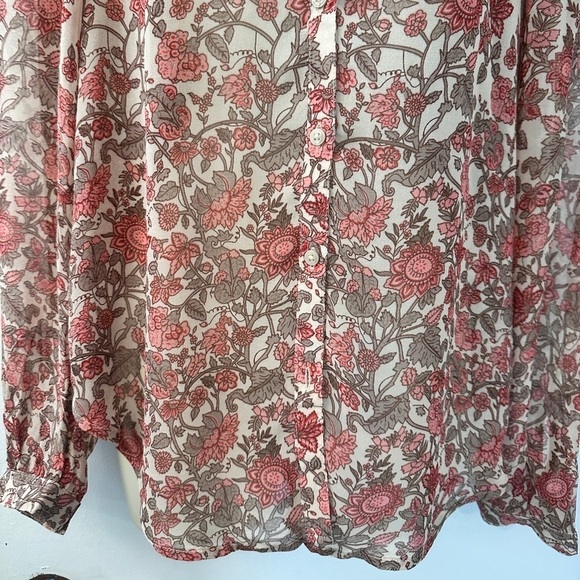 Lucky Brand Women’s Floral Print Blouse, 100% Viscose, Size S - Picture 5 of 13